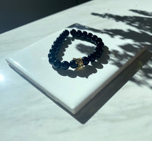 Load image into Gallery viewer, Black Rose Long Distance Bracelet Set