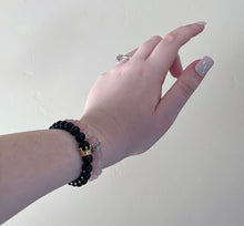 Load image into Gallery viewer, Black Rose Long Distance Bracelet Set