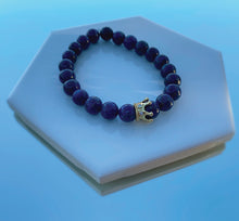 Load image into Gallery viewer, Lapis Marble Long Distance Bracelet Set