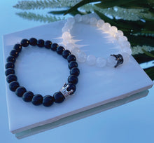 Load image into Gallery viewer, Snowy Night Long Distance Bracelet Set