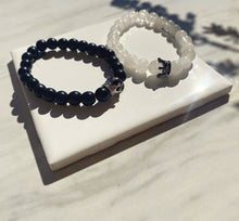 Load image into Gallery viewer, Snowy Night Long Distance Bracelet Set