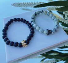 Load image into Gallery viewer, Dendritic Jasper Long Distance Bracelet Set
