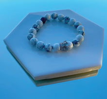 Load image into Gallery viewer, Lapis Marble Long Distance Bracelet Set
