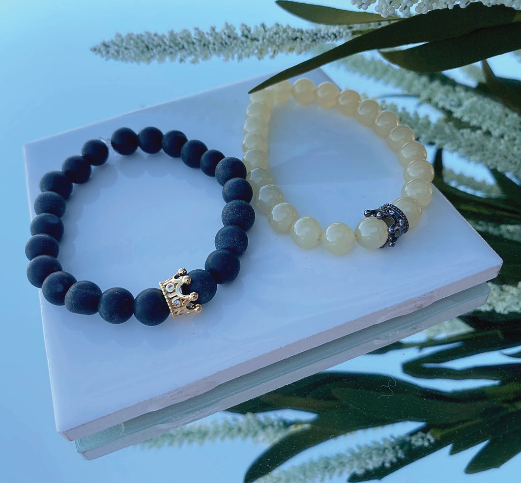 Sand Stone Long Distance Bracelet Set