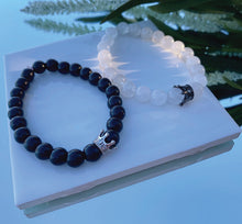 Load image into Gallery viewer, Snowy Night Long Distance Bracelet Set
