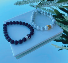 Load image into Gallery viewer, Stained Marble Long Distance Bracelet Set
