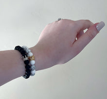 Load image into Gallery viewer, Stained Marble Long Distance Bracelet Set
